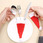 Porta Posate Babbo Natale Set 10 Pezzi Decorazione Tavola Natale