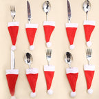 Porta Posate Babbo Natale Set 10 Pezzi Decorazione Tavola Natale