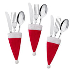 Porta Posate Babbo Natale Set 10 Pezzi Decorazione Tavola Natale