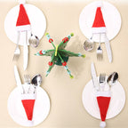 Porta Posate Babbo Natale Set 10 Pezzi Decorazione Tavola Natale