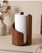 Porta Rotolo da Cucina in Legno Massello, Design Minimal