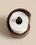 Porta Rotolo da Cucina in Legno Massello, Design Minimal