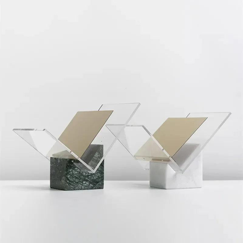 Portadocumenti in Marmo e Acrilico, Design Moderno