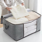 Scatola Organizer Portabiti 60x40x35cm Grigia con Finestra Trasparente
