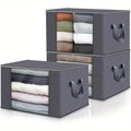 Scatola Organizer Portabiti 60x40x35cm Grigia con Finestra Trasparente