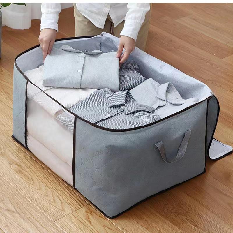 Scatola Organizer Portabiti 60x40x35cm Grigia con Finestra Trasparente