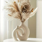 Set 2 Vasi in Ceramica e Porcellana Stile Boho Moderno