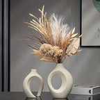 Set 2 Vasi in Ceramica e Porcellana Stile Boho Moderno