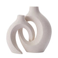 Set 2 Vasi in Ceramica e Porcellana Stile Boho Moderno