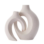 Set 2 Vasi in Ceramica e Porcellana Stile Boho Moderno
