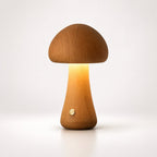 Table Lamp Mushroom Wood Bedside Touch Dimmable Light