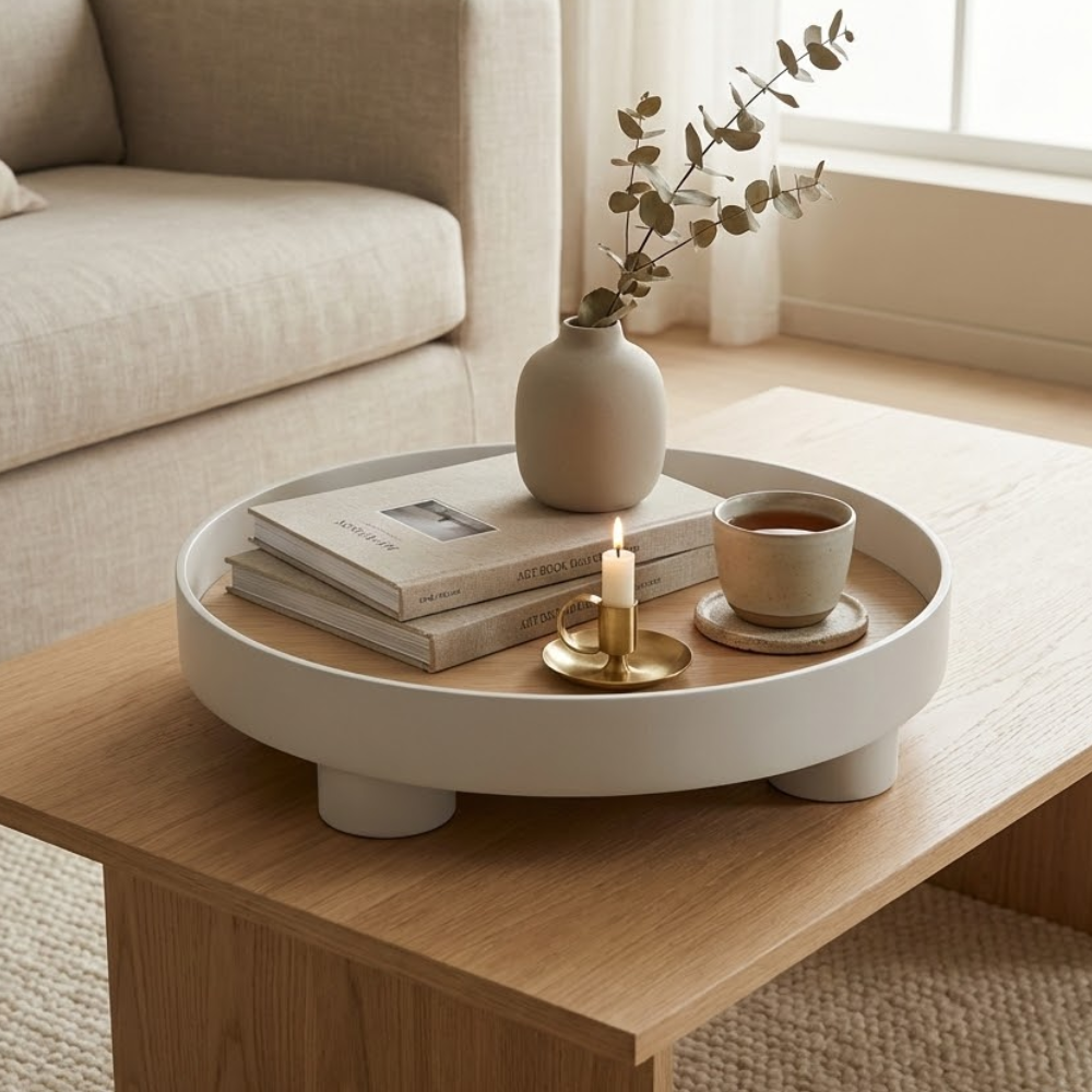 Vassoio in Legno con Finitura in Rovere - Design Elegante per la Casa