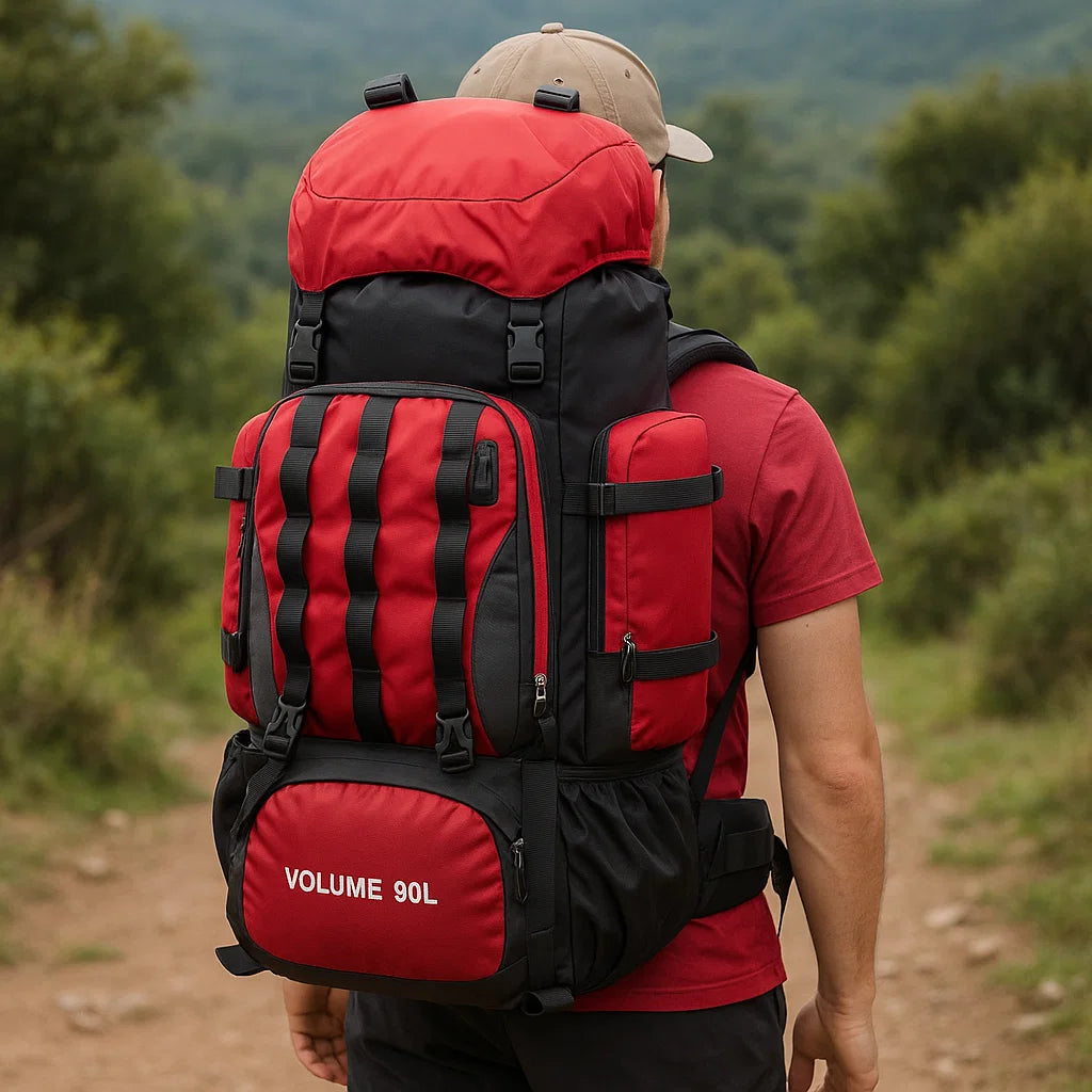 Wearclo | 90L Waterproof Hiking Backpack - Ultra-Light Travel Pack for Outdoor Adventures & Camping