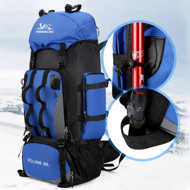 Wearclo | 90L Waterproof Hiking Backpack - Ultra-Light Travel Pack for Outdoor Adventures & Camping