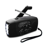 Zelfaangedreven Noodradio – Handopwinder, Solar, Zaklamp & Powerbank – FM/AM Radio, Onmisbaar voor Rampen en Noodgevallen